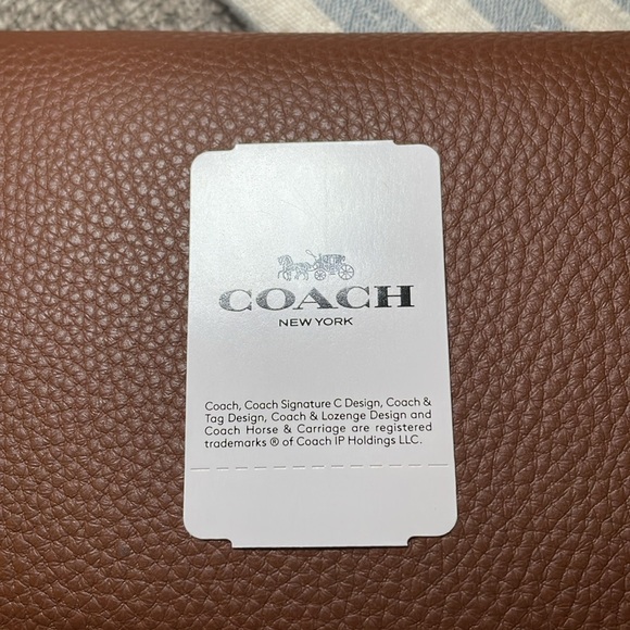 NWT Coach Acc Zip Wristlet Wallet Strap in Saddle 2